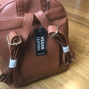 Vegan Leather Stitch Tassel Mini Bag